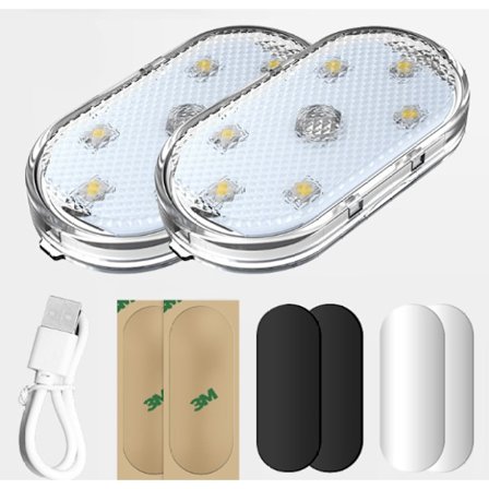 2 st RGB-bilar Inredning Ljus, Touch Switch Bil Inredning Lampa, LED