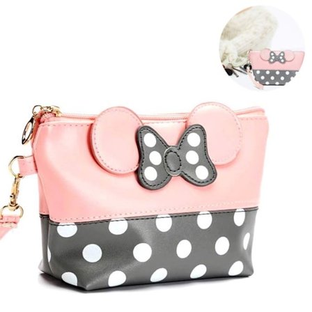 Energy Power rejse-håndtaske i læder, bærbar og sød makeup-taske til kvinder, teenagere og børn.