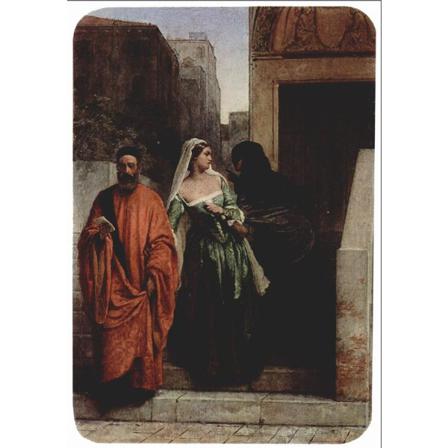 Revenge Of A Rival (the Venetian Woman), Francesco Hayez Brun