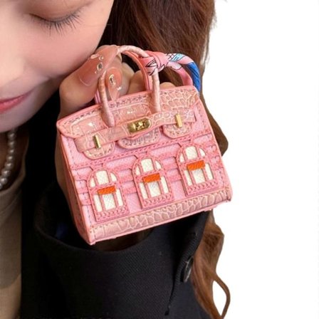 Muodikas Mikrokuitupussi Avaimenperä Avaimenperä Kotilaukku Laukku Koru Avaimenperätarvikkeet Opiskelijoille ja Ammattilaisille - Pinkki-FA-