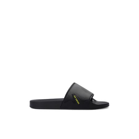 Raf Simons Astra slides with logo , Zwart , Heren , Maat: 40 EU Slippers