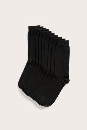 Kappahl | 10 paria sukkia Musta 40/44 | Musta
