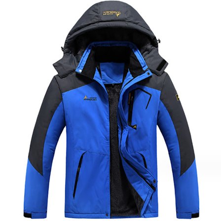 Vandafvisende Skijakke til Mænd - Varmt Vinterjakke - Snejakke - Bjerg Vindjakke - Hætte - Regnjakke