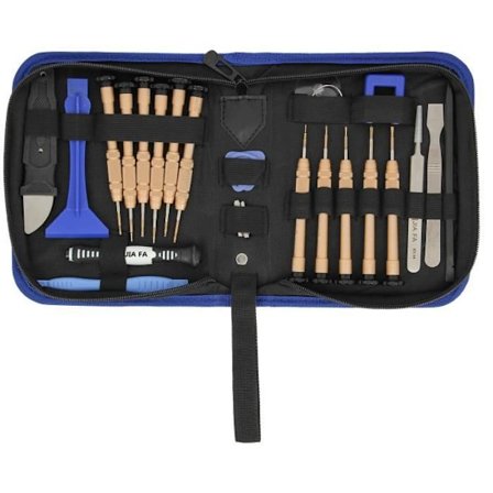 AVIZAR Universal Tool Kit för reparation av smartphone/surfplatta - 24 delar - Svart - Multifunktion med öga