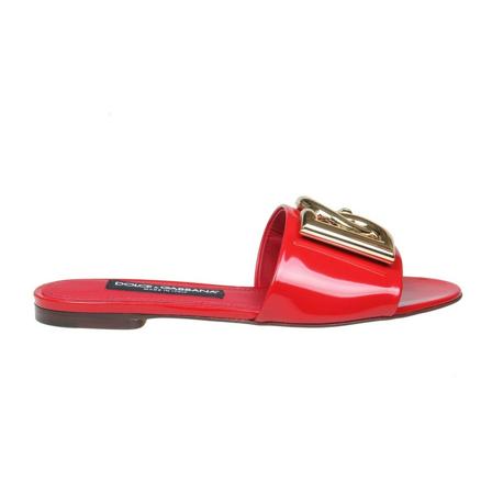 Dolce & Gabbana Sliders röd, Dam Flip-flops, Dam, Storlek: 37 EU