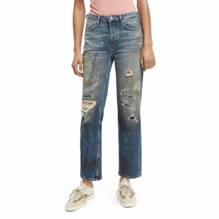 Scotch & Soda, Skinny Trousers Blauw, Dames, Maat:W25