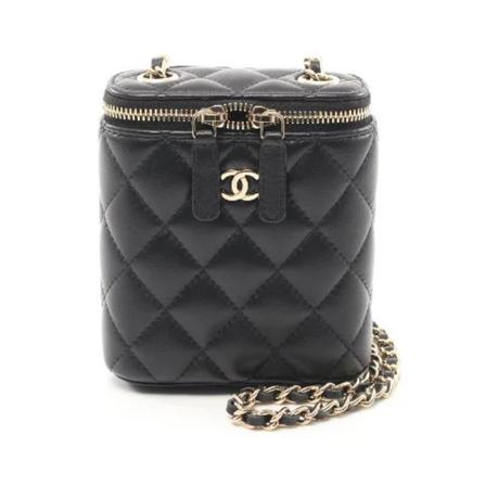 Chanel Vintage Pre-owned Shoulder Väska svart, Dam Vintage Väskor, Dam, Storlek: ONE SIZE
