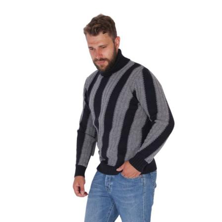 Kangra jumper Blå, Herre Rullekraver