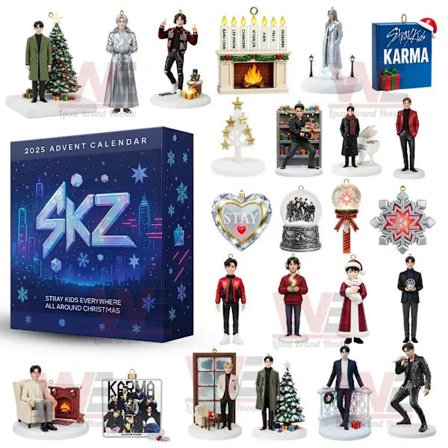 2025 Stray Kids Julekalender SKZ Akryl Vedhæng 24-Dages Jule Nedtællingsgave