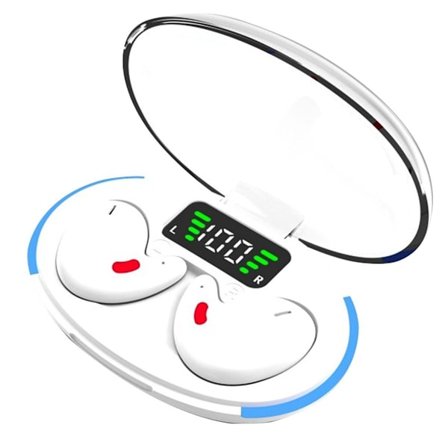 Usynlige trådløse sovehovedtelefoner IPX5 vandtætte, hvide