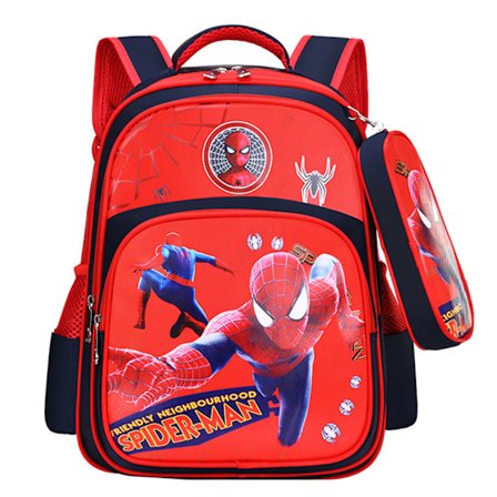 Spider-Man Barn Gutter Ryggsekk med stor kapasitet Skoleveske Bokveske V