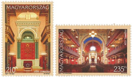 Ungarn - Synagoger - Postfrisk sæt 2v