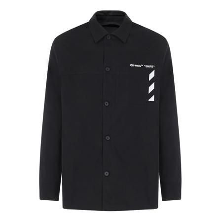 Off White, Casual Shirts Czarny, Mężczyzna, Rozmiar: M