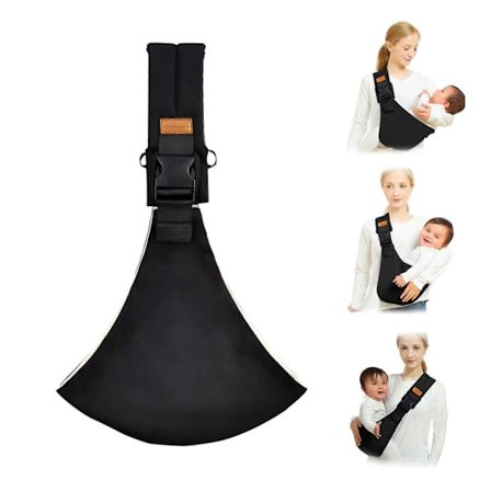 Bärsele, justerbar, halkfri, bärbar, komfort, 0-36 månader, svart