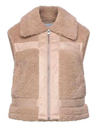 Minus Msalda Faux Fur Vest - Beige - 40