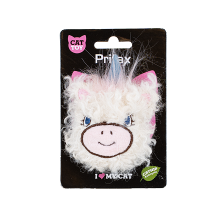 Pritax - Katteleketøy Enhjørninghode Elin, 8x12x2,5cm, Flerfarget - Katt - Katteleker & viftepinner - Kattemynte & catnipleker - ZOO.no