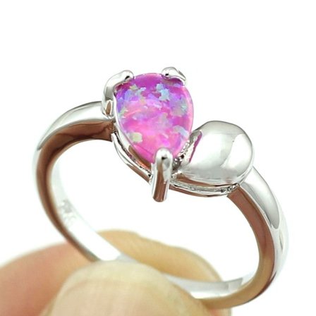 Silversmycken filled ring ROSA Brand Opal