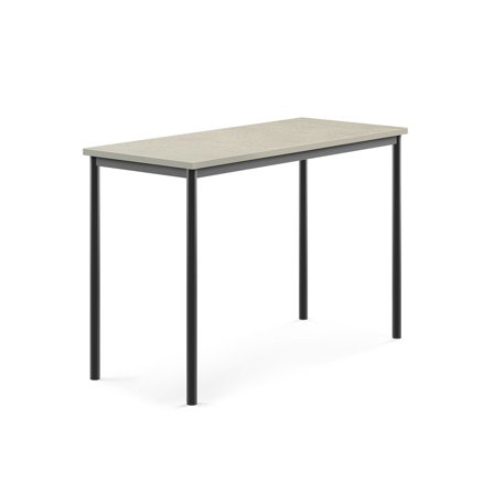 Tisch SONITUS, 1400x600x900 mm, Linoleum hellgrau, anthrazit