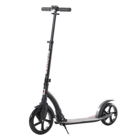 Rootz Scooter - Børnescooter - Kick Scooter med støddæmpning - Sammenfoldelig - Aluminium - Sort - 92,5 x 37,5 x 87-101,5 cm