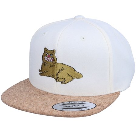 Iconic - White snapback Czapka Z Daszkiem - Grumpy Natural/Cork Snapback @ Hatstore