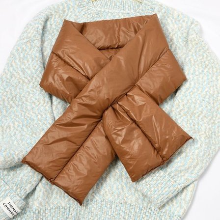 Solid vintersjal för damer varm bomullssjal TAN