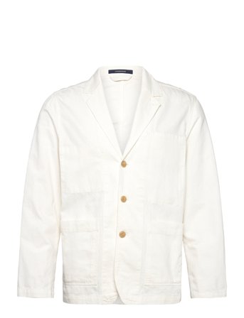 Lindbergh Linen Blend Casual Blazer - White - L