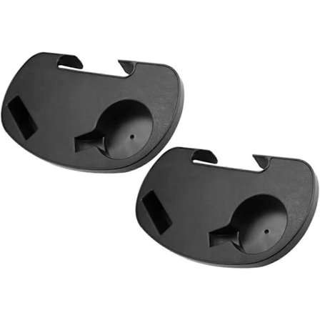 Stk. Kopholder med telefonbakke Plastik lænestol kopholder Clip Sidebord Lounger kopholder Sort til loungestol Campingstol Lænestol-31*17cm