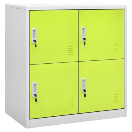 Vidaxl Förvaringsskåp 5 St Ljusgrå Och Grön 90x45x92,5 Cm Stål Grå