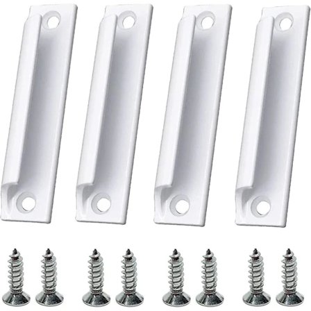 Udvendigt altandørhåndtag, yderdørhåndtag, altandørhåndtag 4 stk Hvid