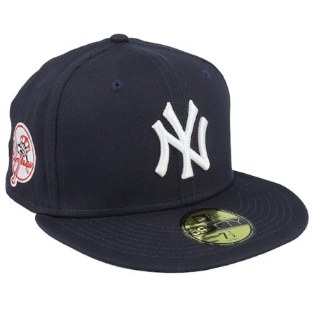 New Era - MLB Blau Fitted Cap - New York Yankees Team Side Patch 59FIFTY Navy Fitted @ Hatstore