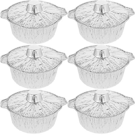 6 kpl Folioastioita Ruoanlaittoon Retkeilyyn Leivonta Folioastia Grilli Lämmönkestävä Ruoka-astia