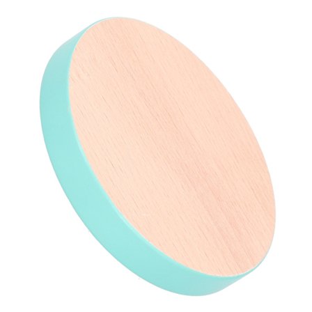 Sininen pyöreä puinen lasinalunen, lämmönkestävä juomamatto kotiin ja keittiöön