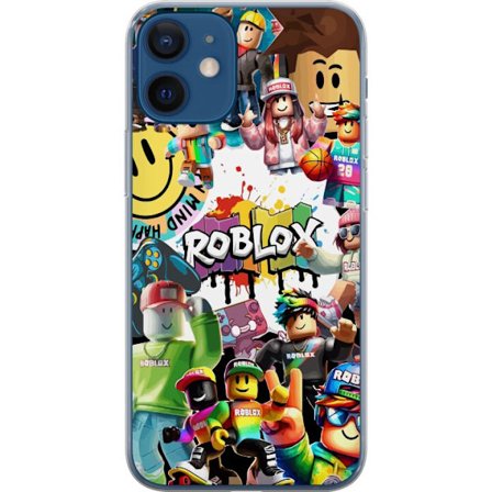 Kompatibelt Mobilskal till Apple Apple iPhone 12 Roblox graffiti-kollage med färgglada karaktärer, livliga mönster och energiska element i en urba