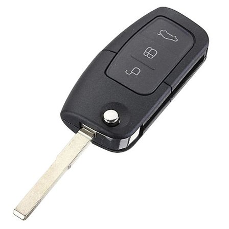 3 knappar fällbar fjärrkontrollnyckel 433MHz 4D63 80Bit för Focus Mondeo Fiesta Galaxy FOB-fodral{DB}