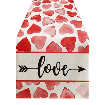 Valentinsdag Hjerte Bordløber Bryllup Spisebord Dekoration