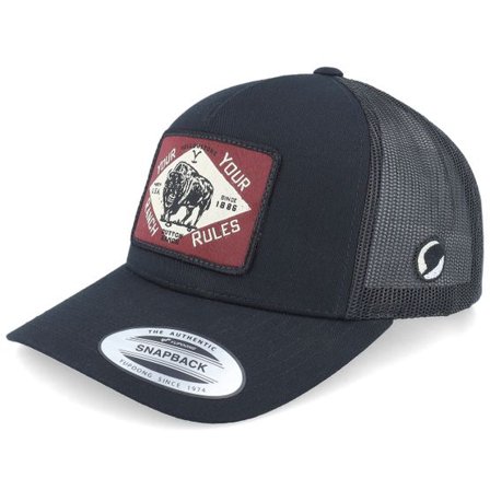 Yellowstone - Svart trucker Keps - Your Rules Black A-Frame Trucker @ Hatstore