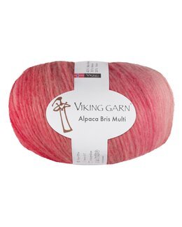 Garn Alpaca Bris Multi 100g Röd multi