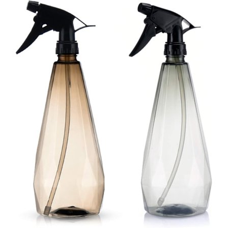 Sprayflasker 500ml, 2 STK Sprayflasker Hagearbeid, Trigger Sprøyte med Justerbar Dyse, Inneholder Væske for Hår, Hage (Grå, Brun)
