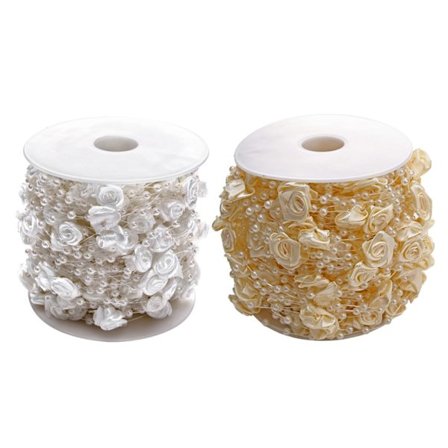 2m keinotekoinen ruusun helminauha Hääkampaukset