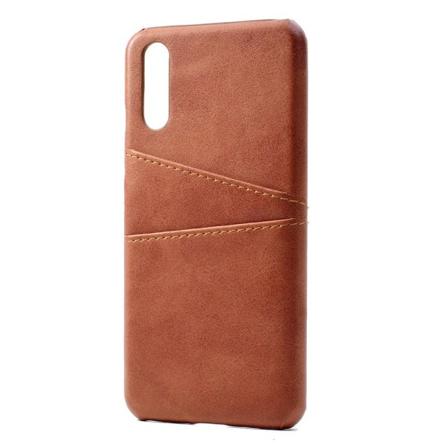 Samsung Galaxy A70 - Praktiskt Skal med Kortfack (Suteni) Brown Brun