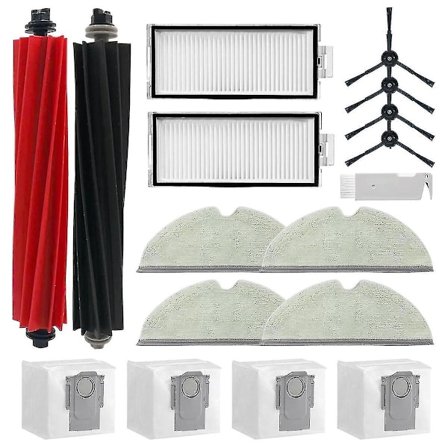 Kompatibel med Roborock Q8 Max, Q8 Max+, q5 Pro, Ersättningsdelar Tillbehör Huvudsidoborste Hepafilter Mopp Dammsäck