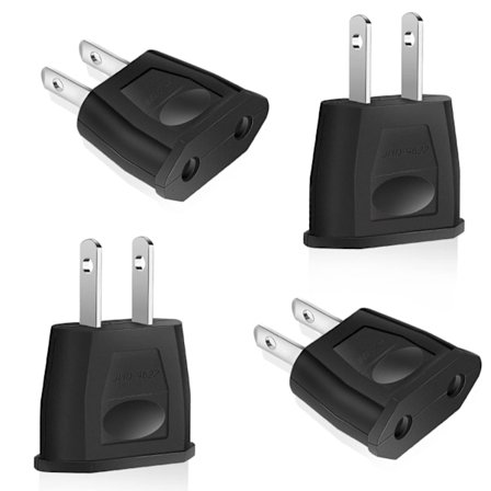 Pakke med Europæisk Amerikansk Rejseadapter - Europæisk Rejsestikadapter - Europæisk Rejseadapter til Amerika, Canada, Mexico