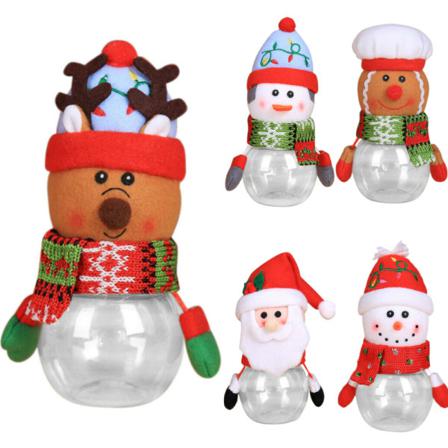 5 St Kids Christmas Candy Jar Förvaringsflaska Tomtepåse Box
