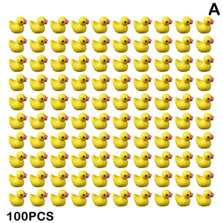 100/200 kpl Mini-kumihanhia Miniatyyrihartsiankat Keltainen Pieni D 100pcs yellow 100pcs
