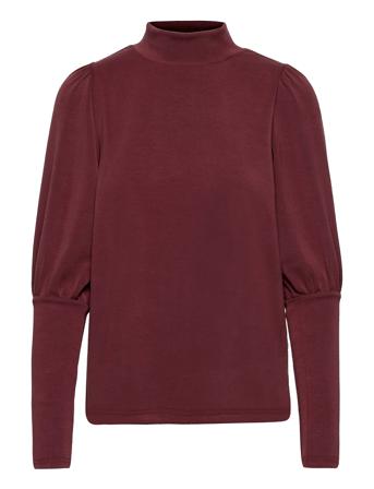 Mwelle Ls Puff Blouse Red My Essential Wardrobe