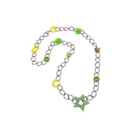 Halsband Oliv-mint-lime-gröna Pärlor - Gl01072
