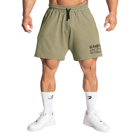 Træningsshorts GASP Thermal Shorts 6", Washed Green - Bodyman.dk