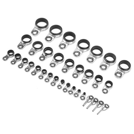 Reparationssæt til fiskestangsringe 33 stk, stangbygningsliner til reparation af fiskestænger