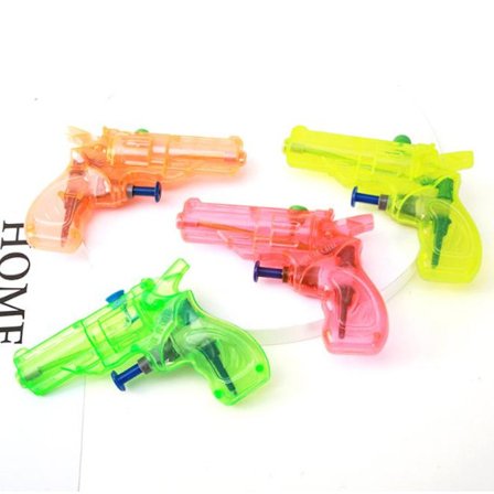 Plastik gennemsigtig lille vandpistol, børns legetøjspistol, mini vandspraypistol, sommer vand strandlegetøj -