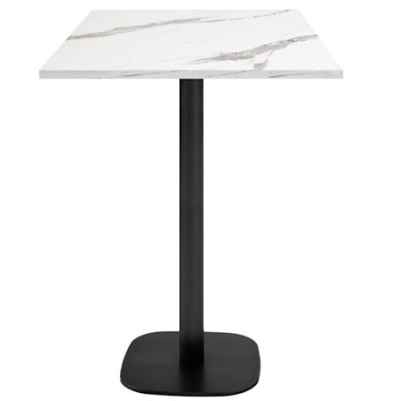 Seisomapöytä 60 x 60 cm - Pyöreä valkoinen marmorimalli